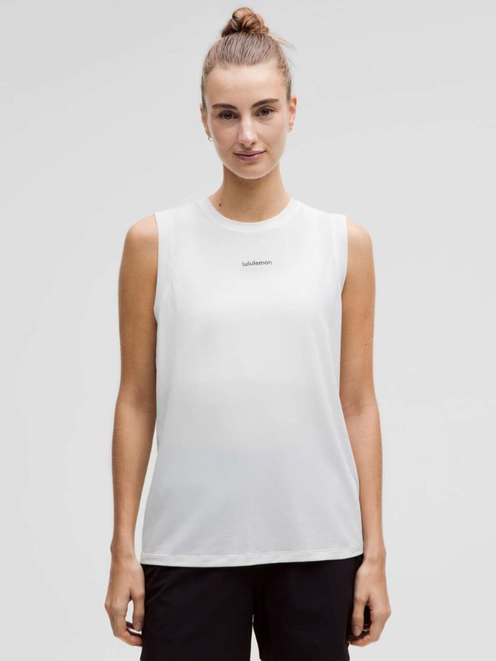 Lululemon Jersey Training Muscle Tank Top Long *Wordmark - 10 White